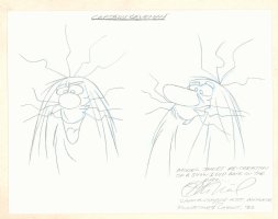 Laff-A-Lympics Model Sheet Re-Creation by Original Assistant Animator - Captain Caveman Portraits - Signed Comic Art