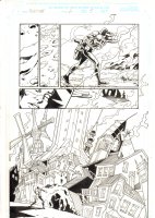 Nighthawk #2 p.5 - Nighthawk carries a dead Daredevil through out Hell Splash - 1998 Signed Comic Art