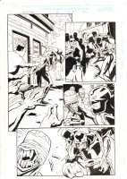 Nighthawk #2 p.10 - Nighthawk carries a dead Daredevil through out Hell - 1998 Signed Comic Art