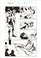 Nighthawk #2 p.17 - Nighthawk carries a dead Daredevil through out Hell - 1998 Signed Comic Art