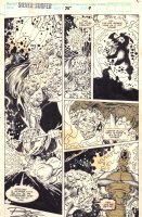 Silver Surfer #75 p.9 / 11 - Firelord and Nova vs. Morg - 1992 Signed Comic Art