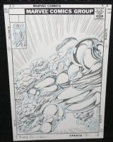 The Thing vs. The Incredible Hulk with Doctor Doom Corner Cover-esque Pencil Art - Signed Comic Art