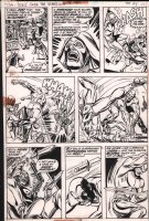 Doc Savage #4 p.27 - Great Action Page - 1973 Comic Art