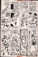 Captain America #177 p.18 - Falcon VS Lucifer - Signed - 1974 Comic Art
