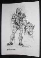 Independent Horror Character Design: ELITE ONE - 2007 Signed Comic Art