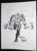 Independent Horror Character Design: VENICE NIGHTS ''Always wears helmet'' - 2008 Signed Comic Art