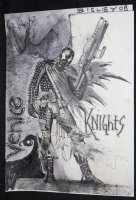 Independent Horror Character Design: VENICE KNIGHTS with Mask - 2008 Signed Comic Art