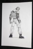 Tribal Tattoed Man from the Rear Character Design - Signed Comic Art