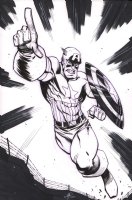Captain America Action Commission - Signed Comic Art