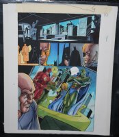 JLA 80-Page Giant 'The Green Bullet' #1 p.10 Color Guide Art - The JLA confronts Lex Luthor - 1998 Comic Art