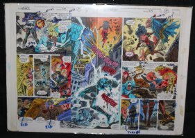 Avengers #375 pgs. 18 & 19 Color Guide Art DPS - Team Action - 1994 Comic Art