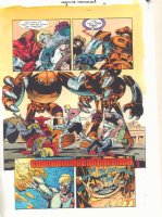 Creature Commandos #3 p.14 Color Guide Art - Robots Splash - 2000 Comic Art