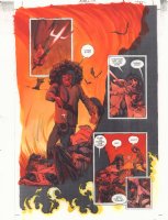 Hourman #15 p.18 Color Guide Art - Hell Splash - 2000 Comic Art