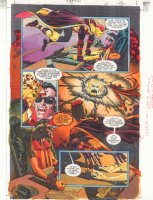 Hourman #15 p.20 Color Guide Art - Hourman and Undersoul Cosmic Splash - 2000 Comic Art