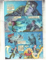 JSA #4 p.1 Color Guide Art - Star-Spangled Kid and Green Lantern Alan Scott - 2003 Comic Art