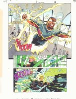 JSA #33 p.13 Color Guide Art - Black Lightning - 2002 Comic Art