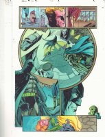 Legends of the DC Universe #12 p.15 Color Guide Art - Batman and Martian Manhunter in the Batcave - 1999 Comic Art