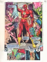 Legends of the DC Universe #12 p.14 Color Guide Art - Flash Splash - 1999 Comic Art