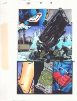 Captain America #451 p.19 Color Guide Art - Giant Gun Splash - 1996 Comic Art