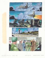 Captain America #? p.4 Color Guide Art - Cap with Military Escort - 1990s Comic Art
