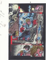Captain America #? p.7 Color Guide Art - Cap Beat Up - 1990s Comic Art