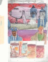 Captain America? #? p.17 Color Guide Art - Cap on Air Force One - 1990s Comic Art