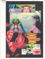 JLA / Witchblade #1 p.23 Color Guide Art - Wonder Woman and Martian Manhunter - 2000 Comic Art