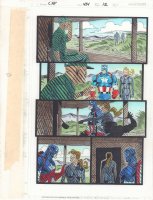 Captain America #454 p.12 Color Guide Art - Cap and Sharon Infiltrating Base - 1996 Comic Art