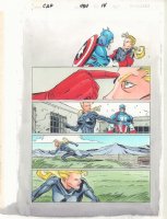 Captain America #454 p.14 Color Guide Art - Cap and Sharon - 1996 Comic Art