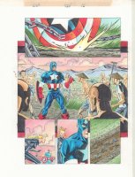 Captain America #454 p.15 Color Guide Art - Cap and Sharon rescue Slaves - 1996 Comic Art
