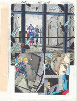 Captain America #454 p.13 Color Guide Art - Cap and Sharon Carter in Prison - 1996 Comic Art
