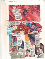 Legends of the DC Universe #13 p.13 Color Guide Art - Superman, Batman, and Green Arrow - 1999 Comic Art