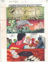 Legends of the DC Universe #13 p.21 Color Guide Art - Green Lantern, Aquaman, Flash, and Hawkman Snap out of It - 1999 Comic Art