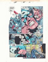Captain America #445 p.12 Color Guide Art - Cap and Sharon Carter Action - 1995 Comic Art