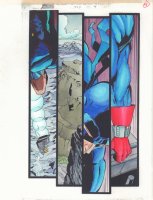 Captain America #452 p.4 Color Guide Art - Cap Rescues Sharon Carter - 1996 Comic Art
