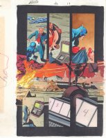 Captain America #453 p.17 Color Guide Art - Cap vs. Machinesmith - 1996 Comic Art
