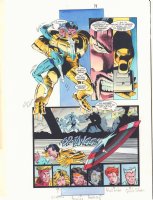 Avengers #? p.19 Color Guide Art - Action vs. Yellow Robot Comic Art