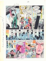 Avengers #? p.20 Color Guide Art - Black Widow, Quicksilver, Giant-Man, and Others Comic Art