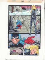 Captain America #452 p.8 Color Guide Art - Cap as Nomad and Sharon Carter - 1996 Comic Art