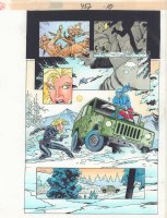Captain America #452 p.10 Color Guide Art - Cap as Nomad and Sharon Carter with a Humvee - 1996 Comic Art