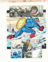 Captain America #452 p.13 Color Guide Art - Cap as Nomad Action - 1996 Comic Art