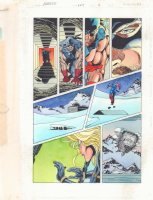 Captain America #453 p.4 Color Guide Art - Cap as Nomad with Sharon Carter - 1996 Comic Art
