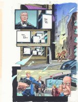 Captain America #? p.11 Color Guide Art - Cap and Bucky in NYC - 1990s Comic Art