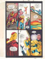 JSA #13 p.12 Color Guide Art - Wonder Woman, Sentinel, Hourman, Doctor Fate, & Star-Spangled Kid - 2000 Comic Art