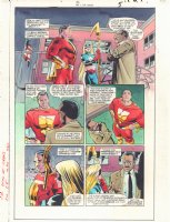 JSA #40 p.5 Color Guide Art - Captain Marvel and the Star-Spangled Kid- 2002 Comic Art