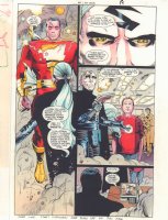JSA #40 p.14 Color Guide Art - Captain Marvel and Shadower - 2002 Comic Art
