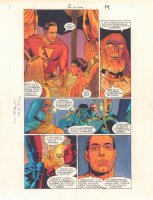 JSA #43 p.14 Color Guide Art - Captain Marvel with Egyptians - 2003 Comic Art