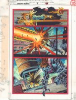 Spider-Man Unlimited #9 p.35 Color Guide Art - Hobgoblin vs. Kane Action - 1995 Comic Art