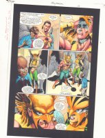 Hawkman #1 p.12 Color Guide Art - Hawman and Hawkgirl at Museum - 2002 Comic Art