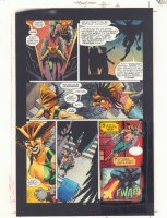 Hawkman #1 p.16 Color Guide Art - Hawkman and Hawkgirl Fly Off - 2002 Comic Art